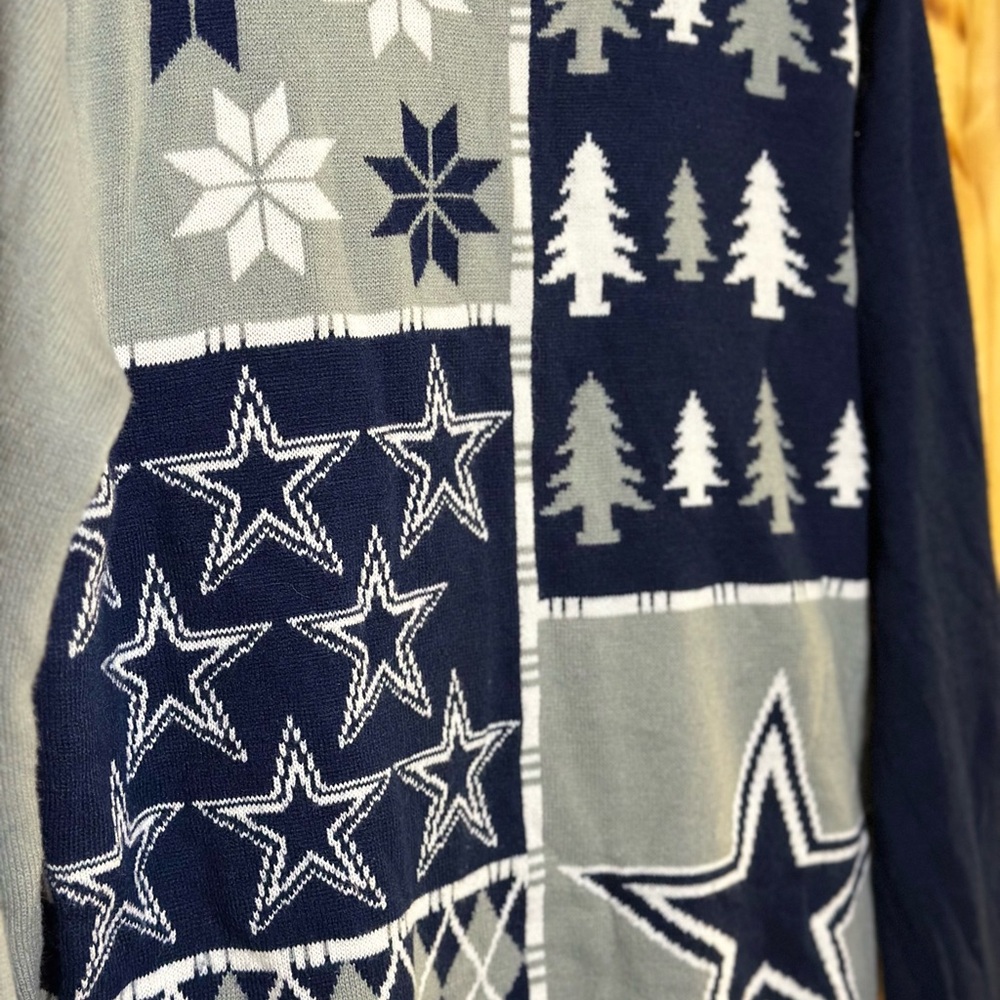 Dallas Cowboys Christmas/Winter Cardigan pullover Sweater